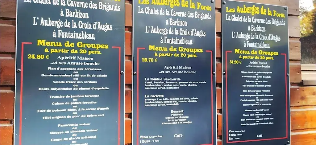 Menu_Chalet de La Caverne_Barbizon_image_3