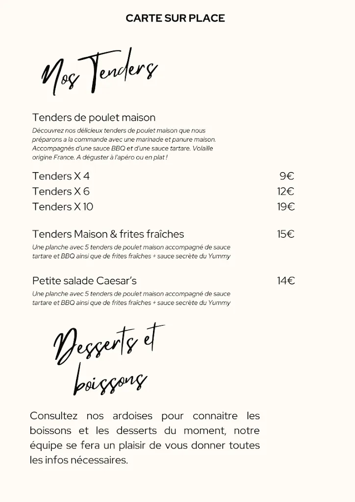 Menu_Restaurant « Yummy House » Fontainebleau_Fontainebleau_immagine_2