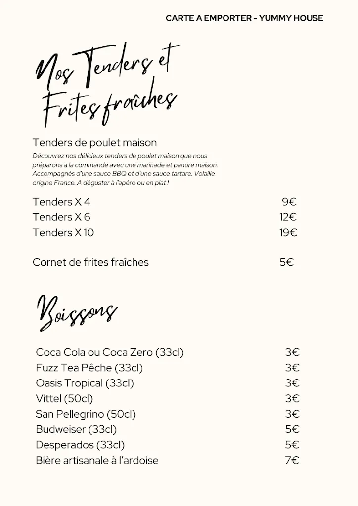 Menu_Restaurant « Yummy House » Fontainebleau_Fontainebleau_immagine_3