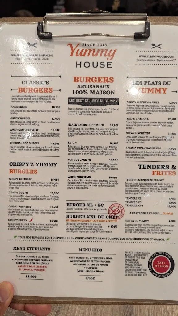 Menu_Restaurant « Yummy House » Fontainebleau_Fontainebleau_immagine_4