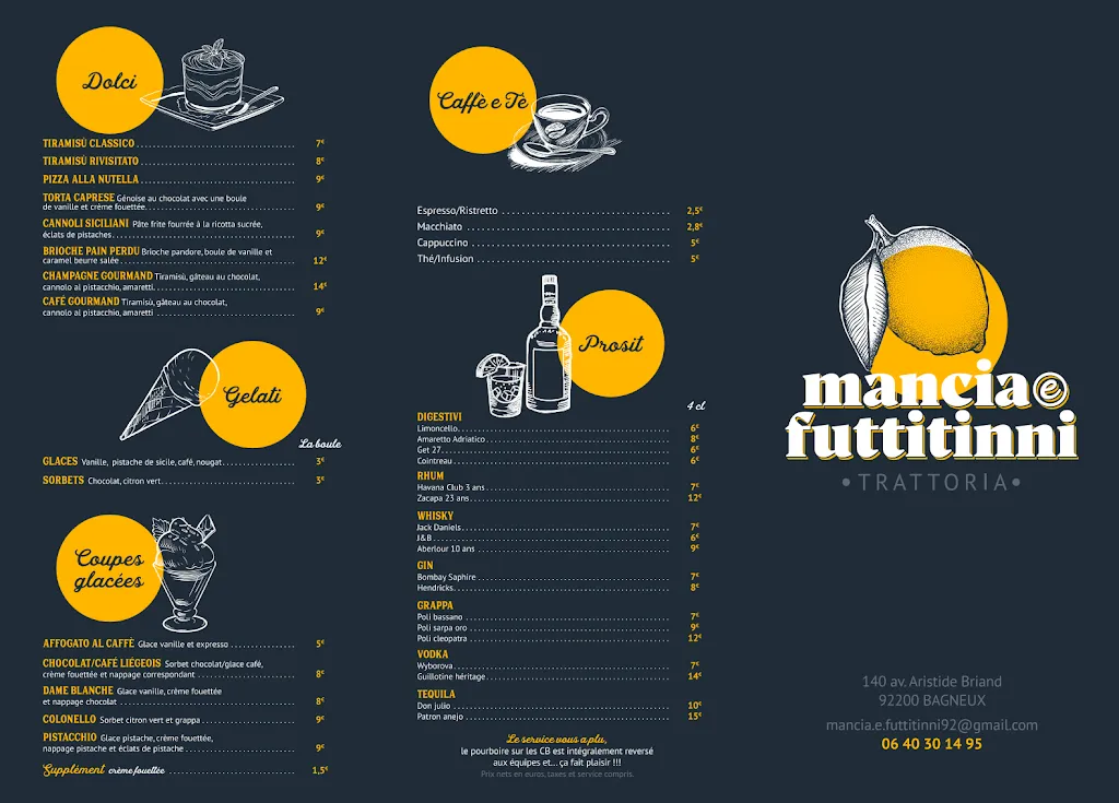 Menu_Mancia e futtitinni - Trattoria / Pizzeria - Bagneux _Bagneux_image_2
