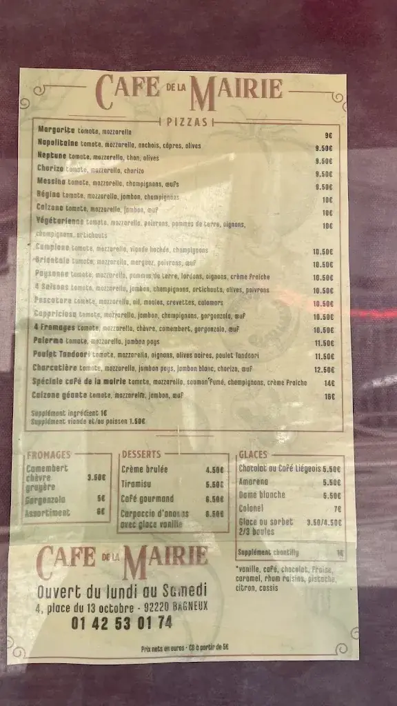 Menü_Café de la Mairie_Bagneux_Bild_1