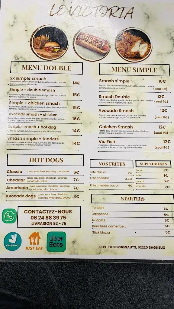 Menu_Le Victoria - Food Court_Bagneux_image_1