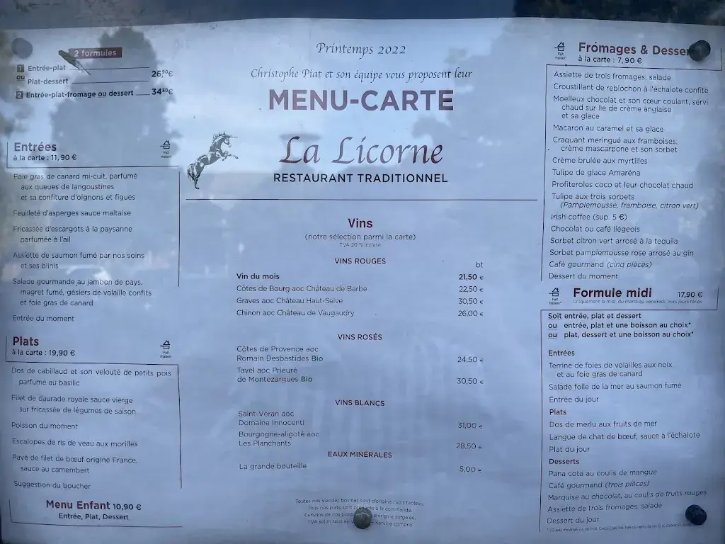 Menu_La Licorne_Beynes_image_2