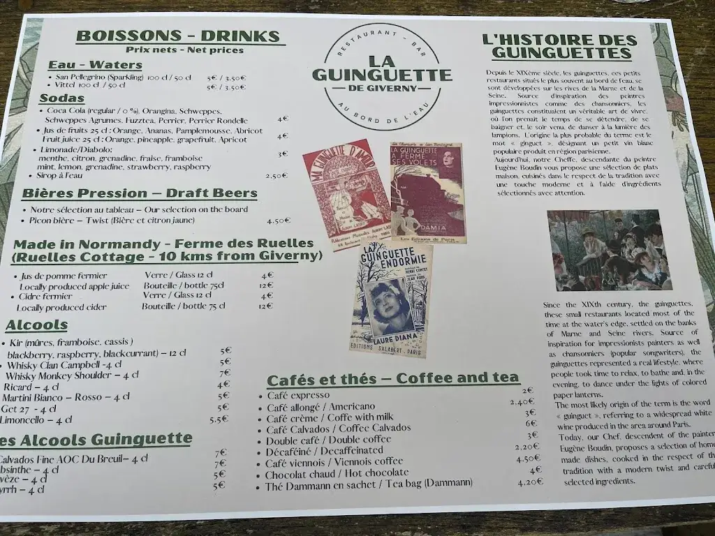 Menu_La Guinguette de Giverny_Giverny_image_3