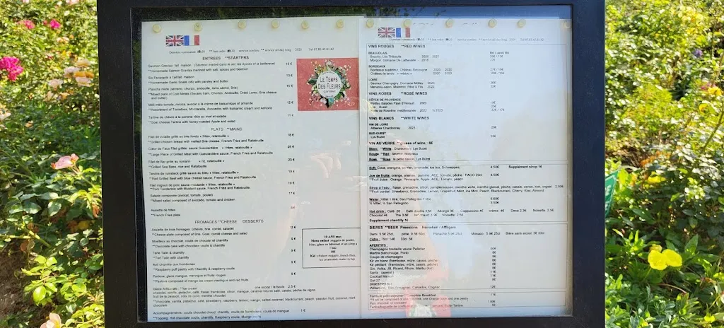 Menu_Le temps des fleurs_Giverny_image_1