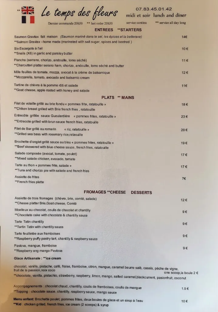 Menu_Le temps des fleurs_Giverny_image_2