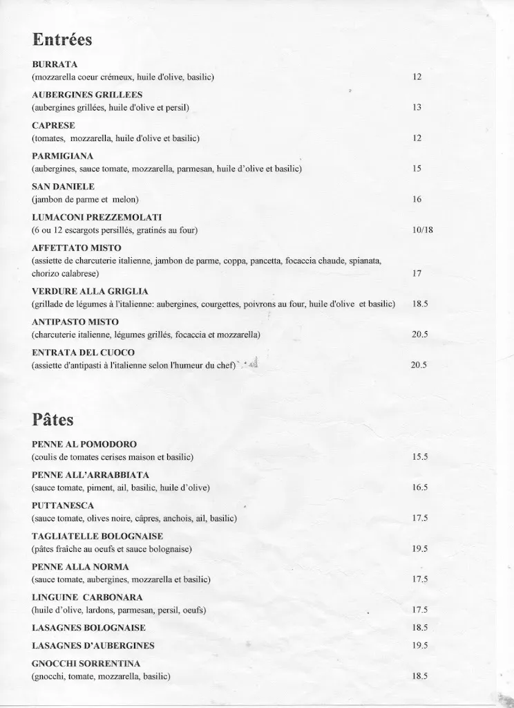 Menü_Vice Versa · Restaurant italien, di qualità_Colombes_Bild_1