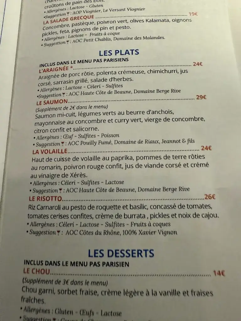 Menü_Bistrot Pas Parisien_Colombes_Bild_3