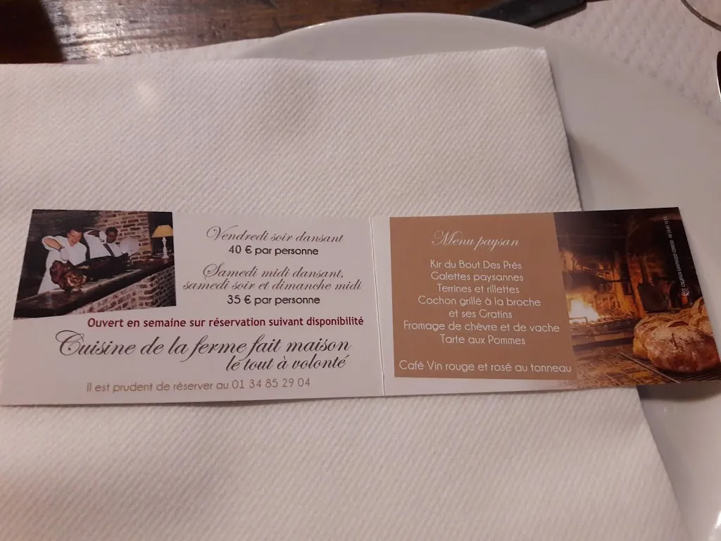 Menu_La Ferme du Bout des Prés - Auberge_Cernay-la-Ville_image_2