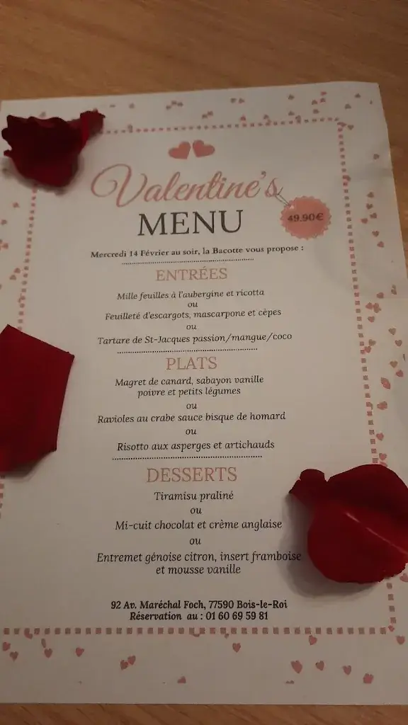 Menu_La Bacotte_Bois-le-Roi_imagen_1