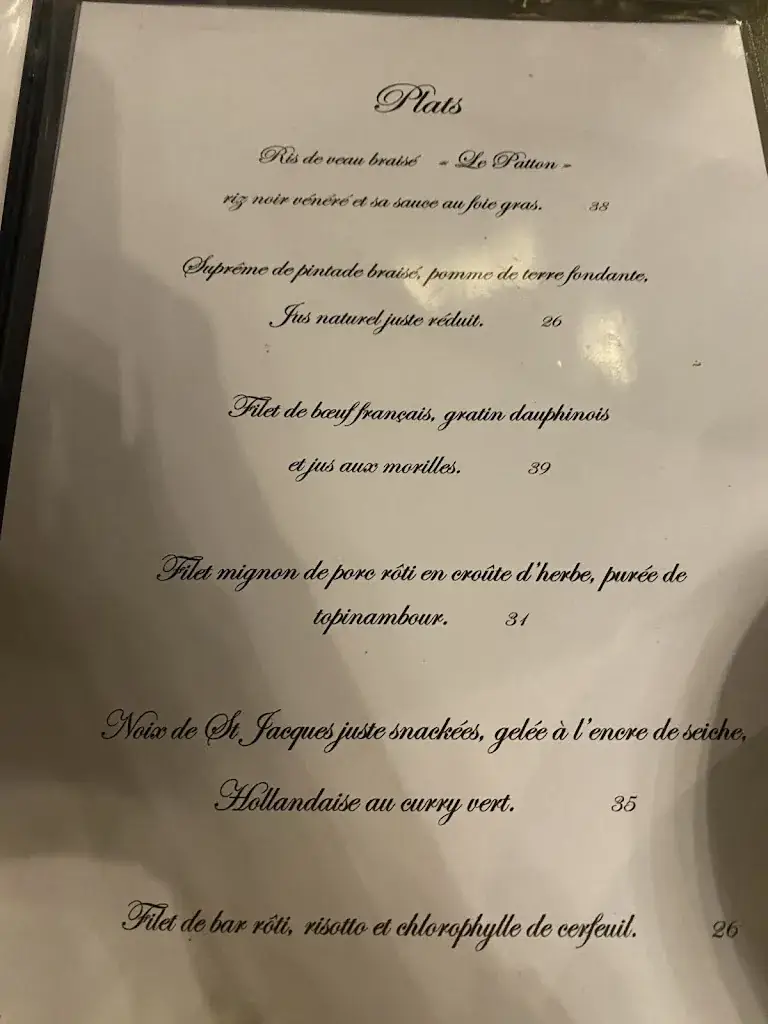 Menu_Le Patton_Fontainebleau_image_2