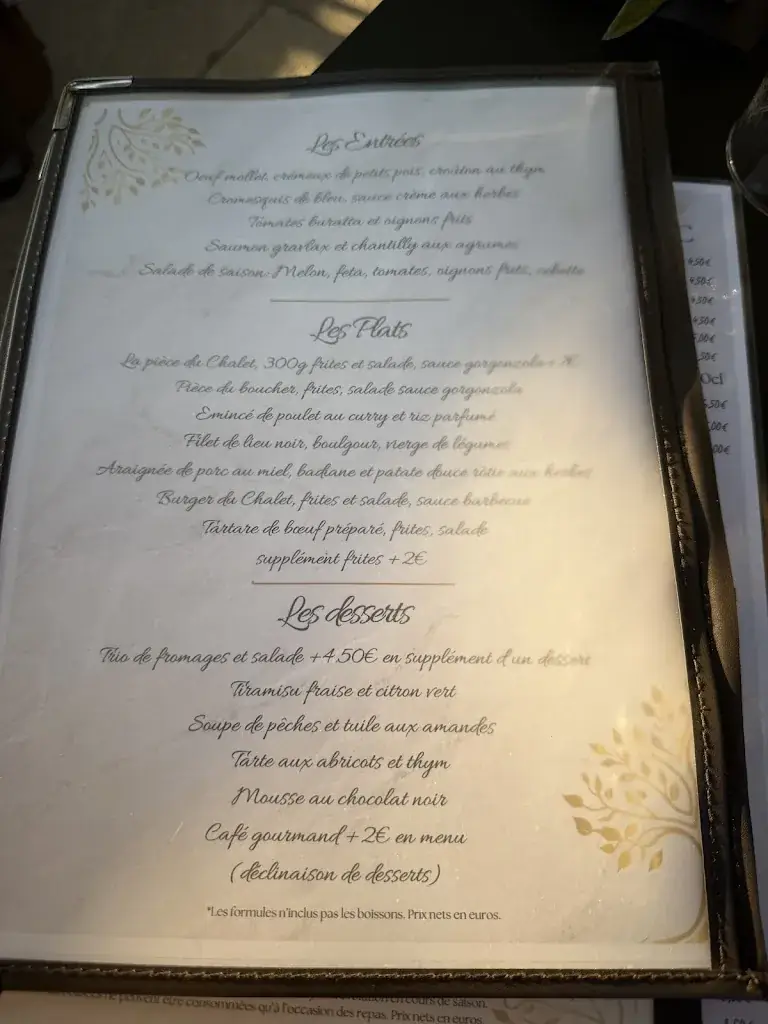 Menu_Le Chalet Des Etangs_Vert-le-Petit_image_1