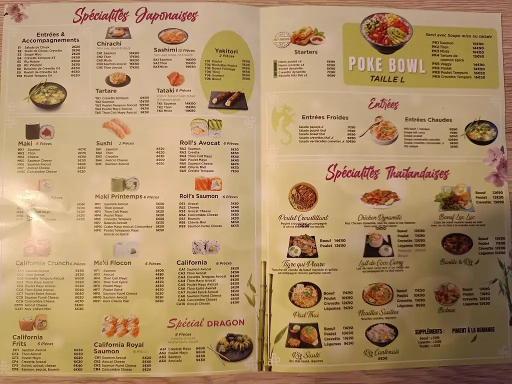 Menu_RESTAURANT THAILANDAIS PAD THAIYA WOK_Ballancourt-sur-Essonne_image_1