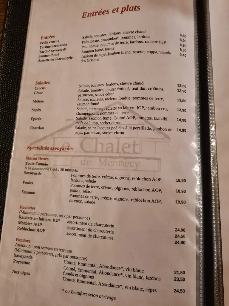 Menu_Le Chalet de Mennecy_Mennecy_image_3