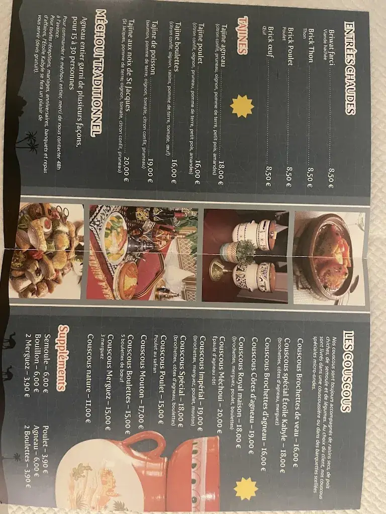 Menü_L'Etoile Kabyle_Mennecy_Bild_1