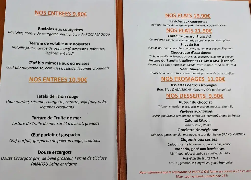 Menu_La Patte d’Oie_Mennecy_image_1