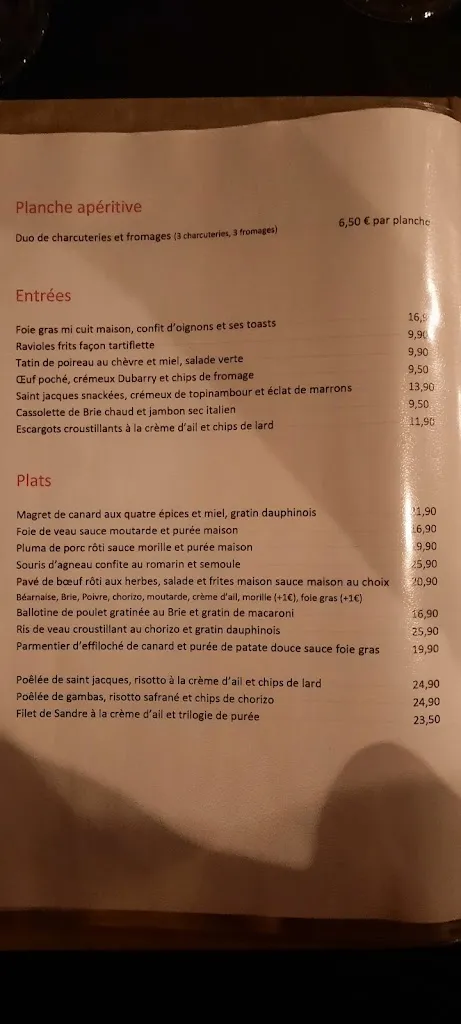 Menu_O'carre Rouge restaurant_Coulommiers_image_3