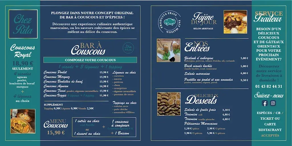Menu_Chez Rita Bar à Couscous_Boissy-Saint-Léger_image_1