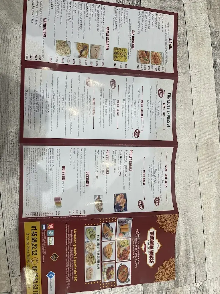 Menu_Tandoori House Boissy-Saint-Léger_Boissy-Saint-Léger_image_2