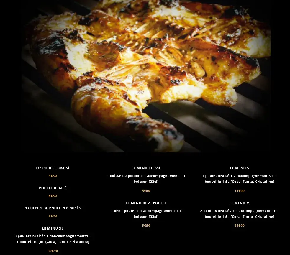 Menu_Poulet braisé - La bonne braise - Churrasqueira_Boissy-Saint-Léger_image_3