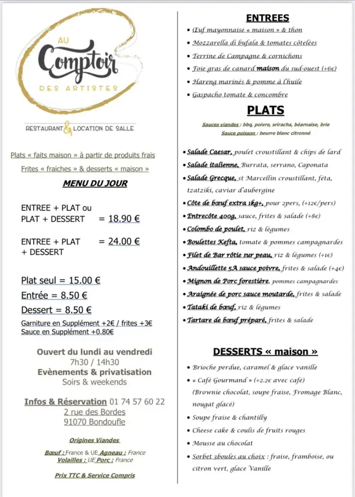 Menu_Au Comptoir des Artistes_Bondoufle_image_2