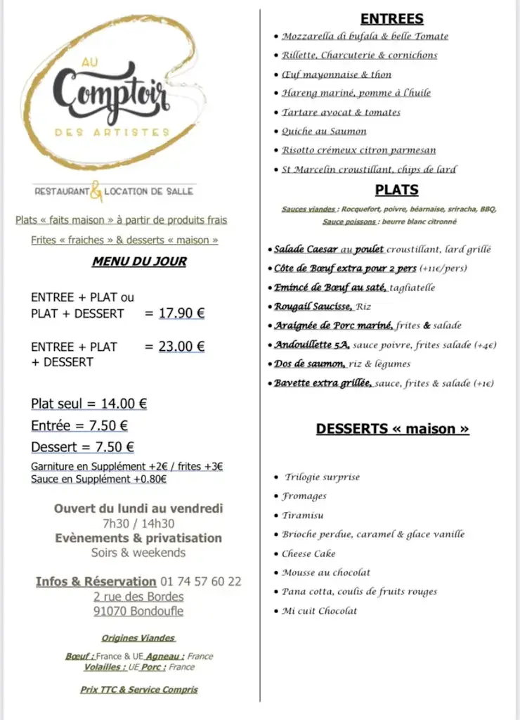 Menu_Au Comptoir des Artistes_Bondoufle_image_4