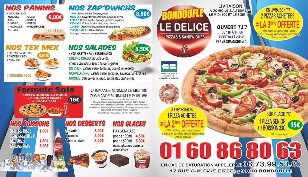 Menu_Le délice pizza_Bondoufle_immagine_2