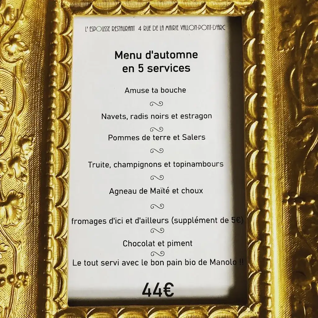 Menu_L'espousse restaurant_Vallon-Pont-d'Arc_imagen_3