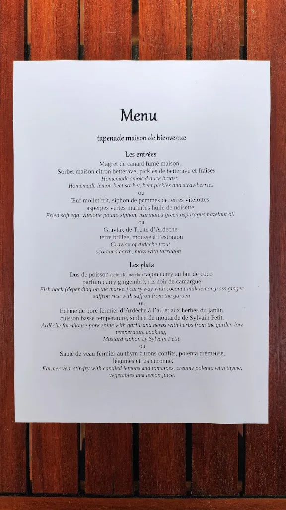 Menu_Le Domaine du Mas de la Madeleine Restaurant et Gites de charme en Ardèche_Largentière_image_4