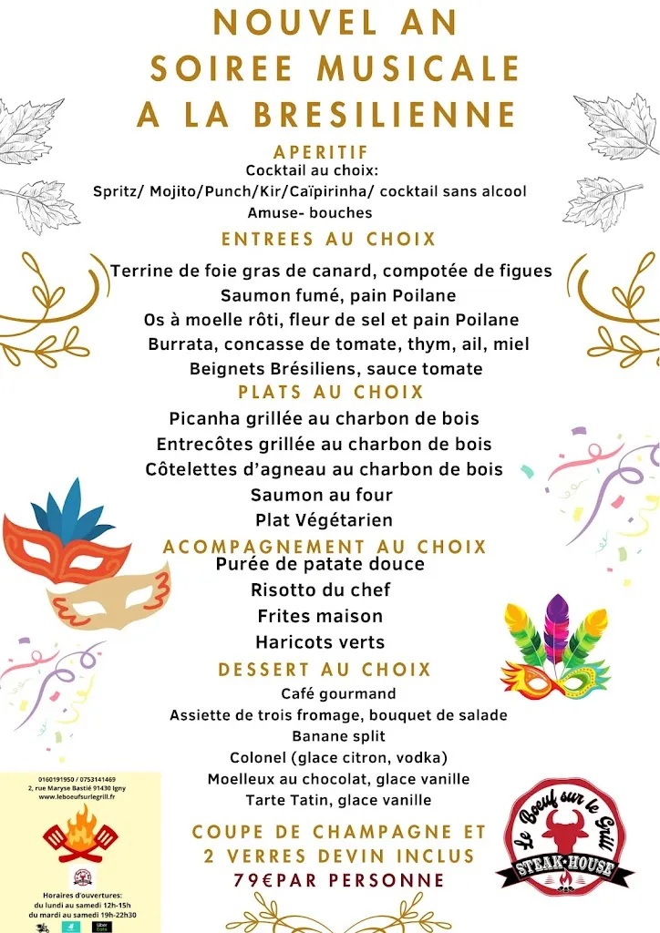 Menü_Le Bœuf sur le Grill | Restaurant de viandes, Grillades_Igny_Bild_2