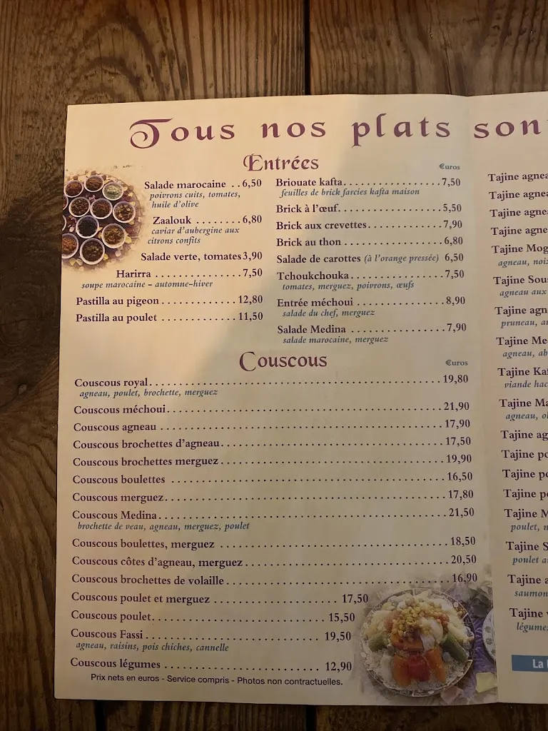 Menu_La Medina_Jouy-en-Josas_image_3