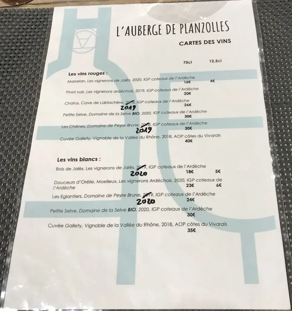 Menu_Auberge de Planzolles_Planzolles_image_1