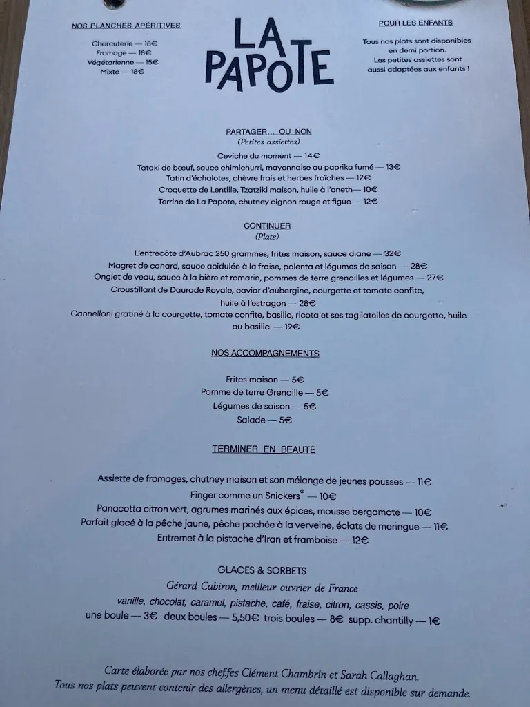 Menü_La Papote_Bourron-Marlotte_Bild_3