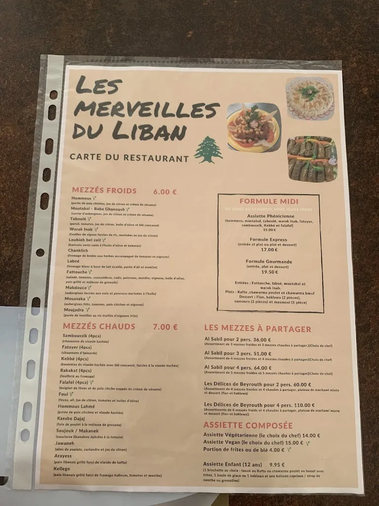 Menu_Les Merveilles Du Liban_Bezons_image_3