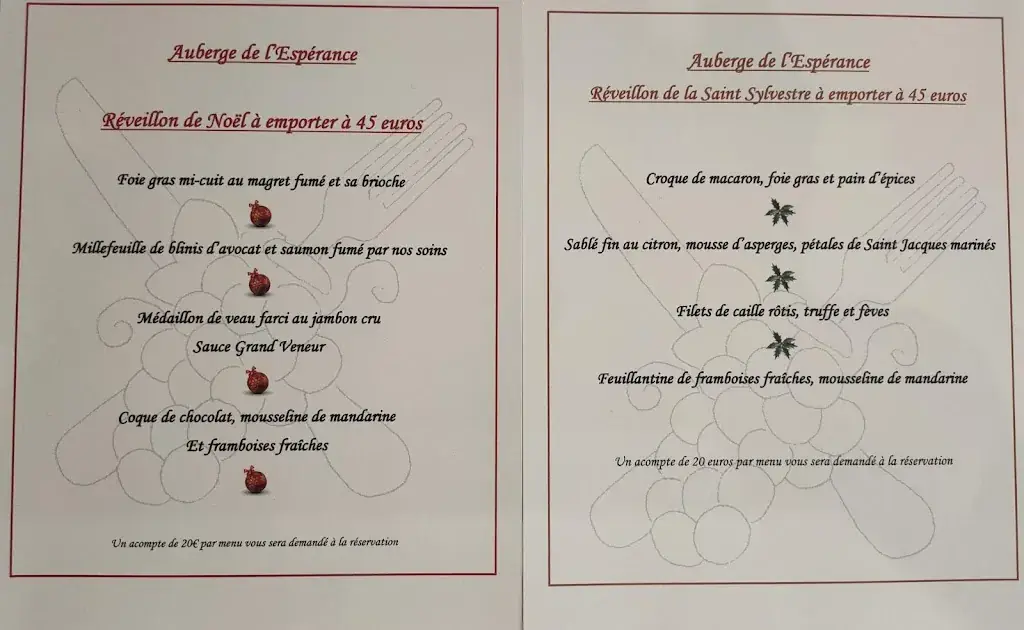 Menu_Auberge de L'Espérance_Lardy_image_1