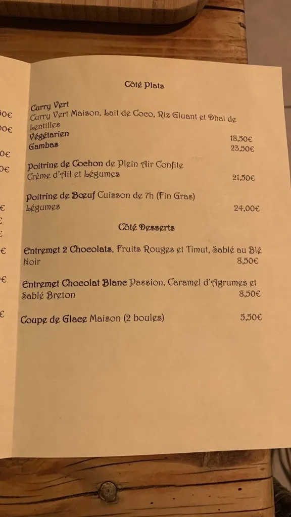 Menu_Le Restaurant Bar à Vin de Chames_Vallon-Pont-d'Arc_immagine_2