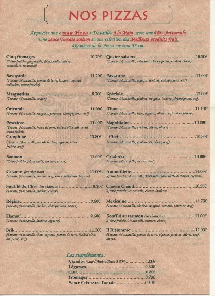 Menu_il Ristorante_Bray-sur-Seine_image_3