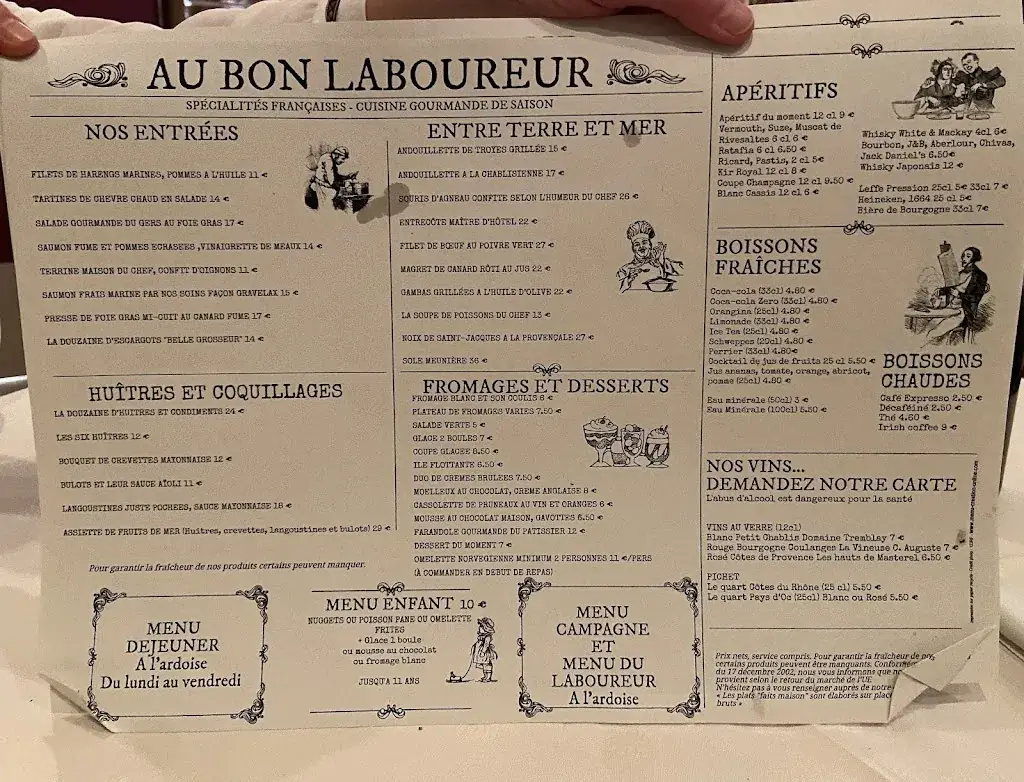 Menü_Au Bon Laboureur_Bray-sur-Seine_Bild_1