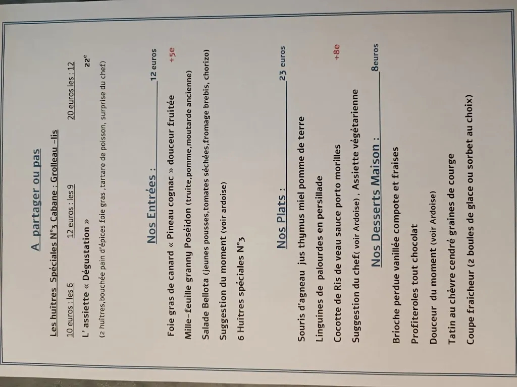 Menu_La Santonine_Breuillet_image_1