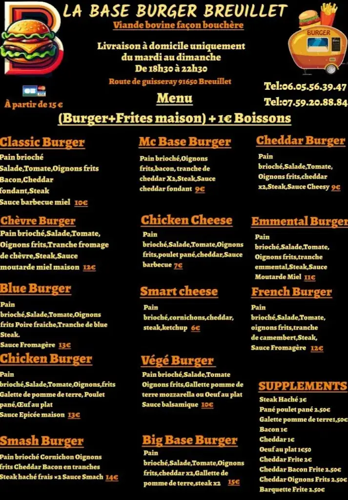 Menu_LA BASE BURGER BREUILLET_Breuillet_image_1
