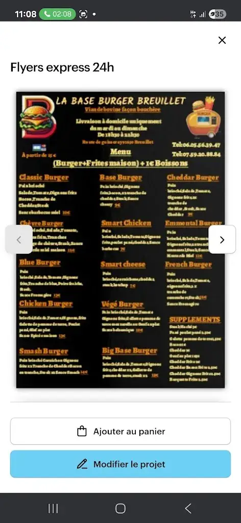 Menu_LA BASE BURGER BREUILLET_Breuillet_image_2