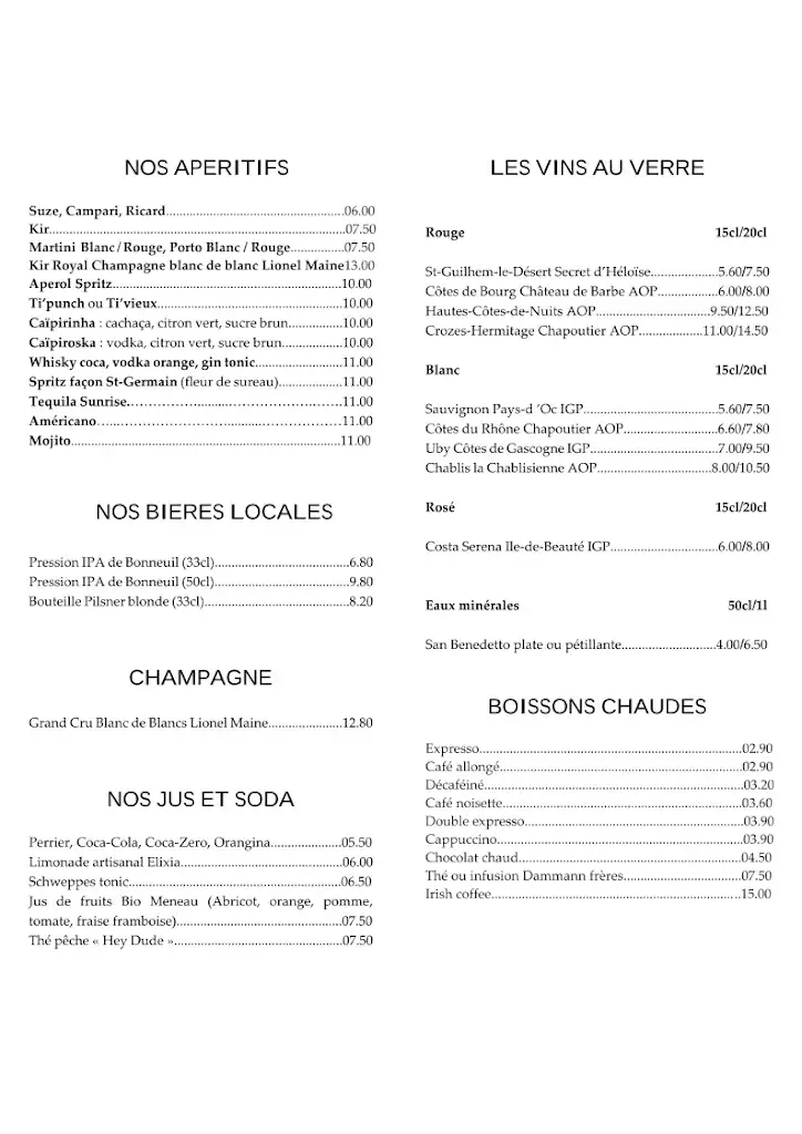 Menu_La Marmite - restaurant français_Bonneuil-sur-Marne_image_2