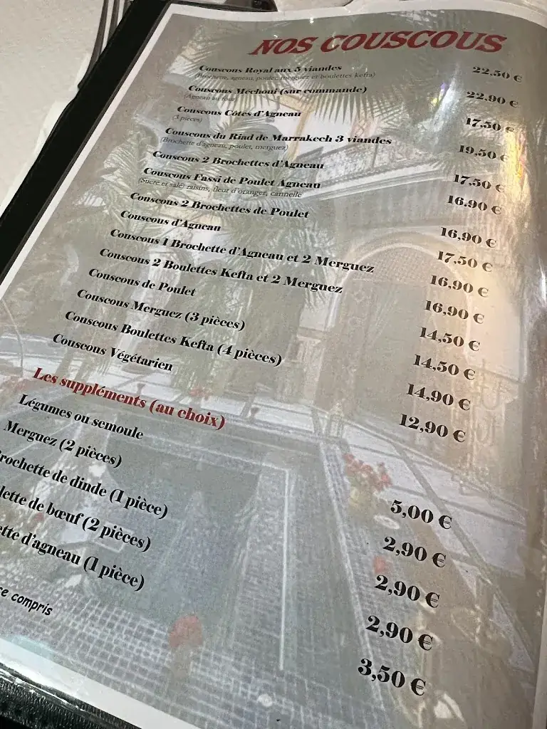 Menu_Le Riad de Marrakech_Bonneuil-sur-Marne_image_1
