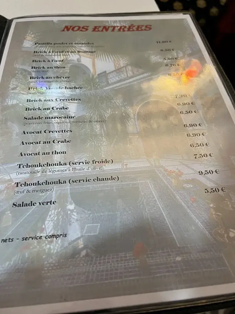 Menu_Le Riad de Marrakech_Bonneuil-sur-Marne_image_3