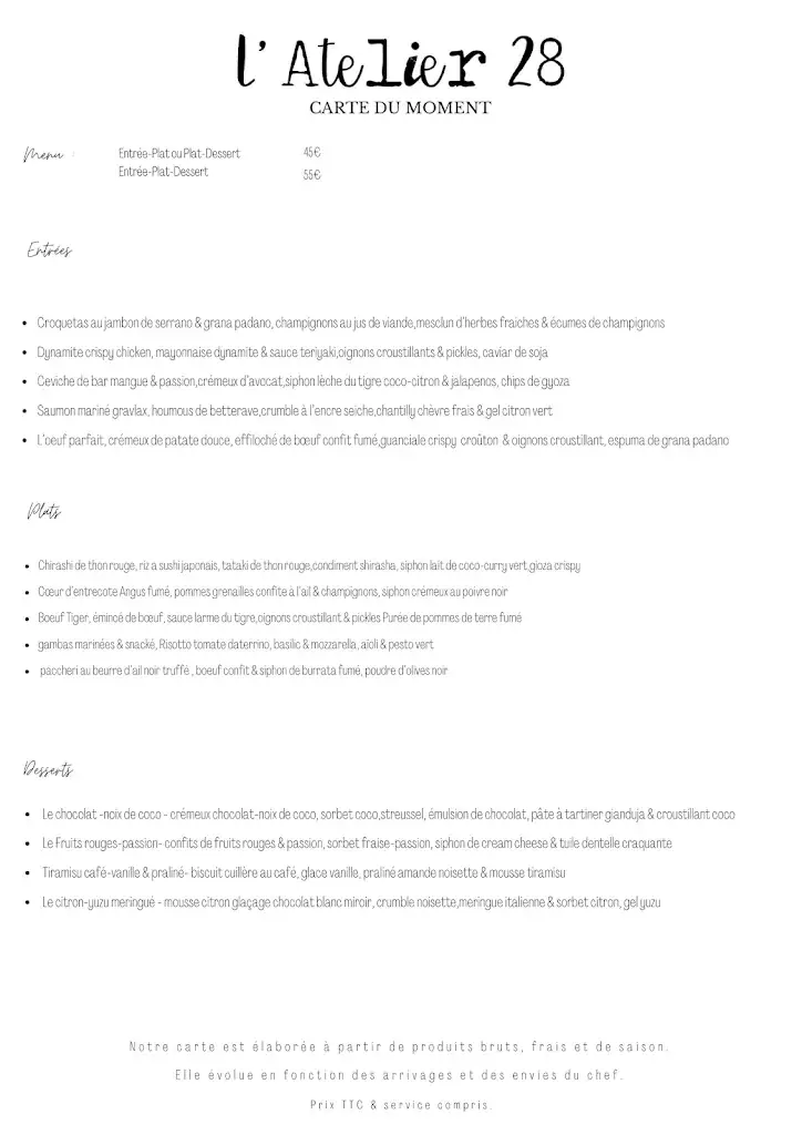 Menu_L’atelier 28_Saint-Maur-des-Fossés_image_1