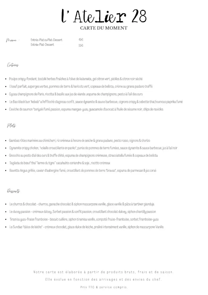 Menu_L’atelier 28_Saint-Maur-des-Fossés_image_2