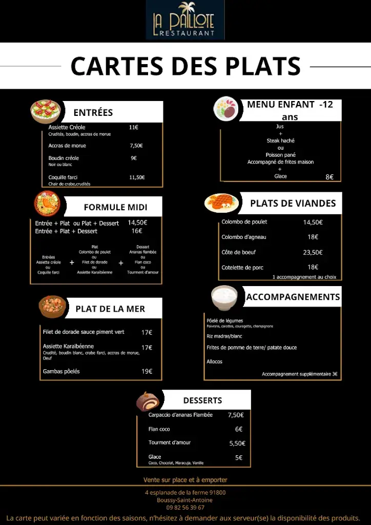Menu_La Paillote Restaurant_Boussy-Saint-Antoine_image_1