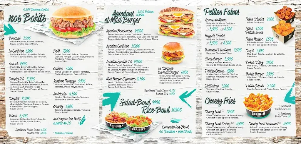 Menu_Le Caribéen Bobigny_Bobigny_image_1