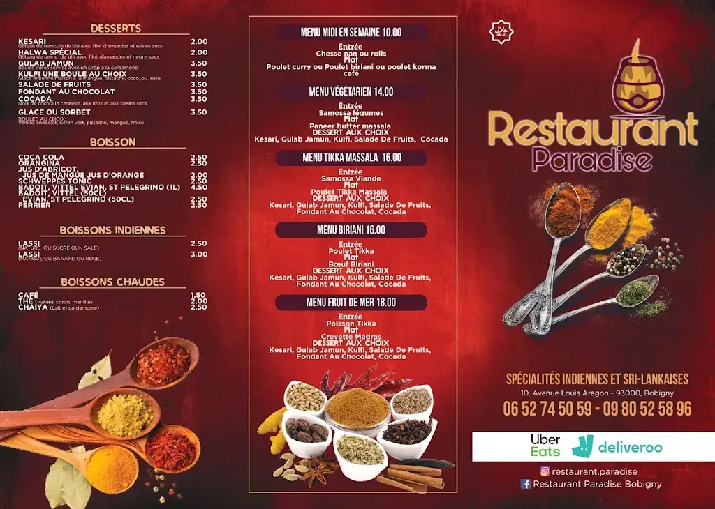 Menu_Restaurant Paradise_Bobigny_image_2